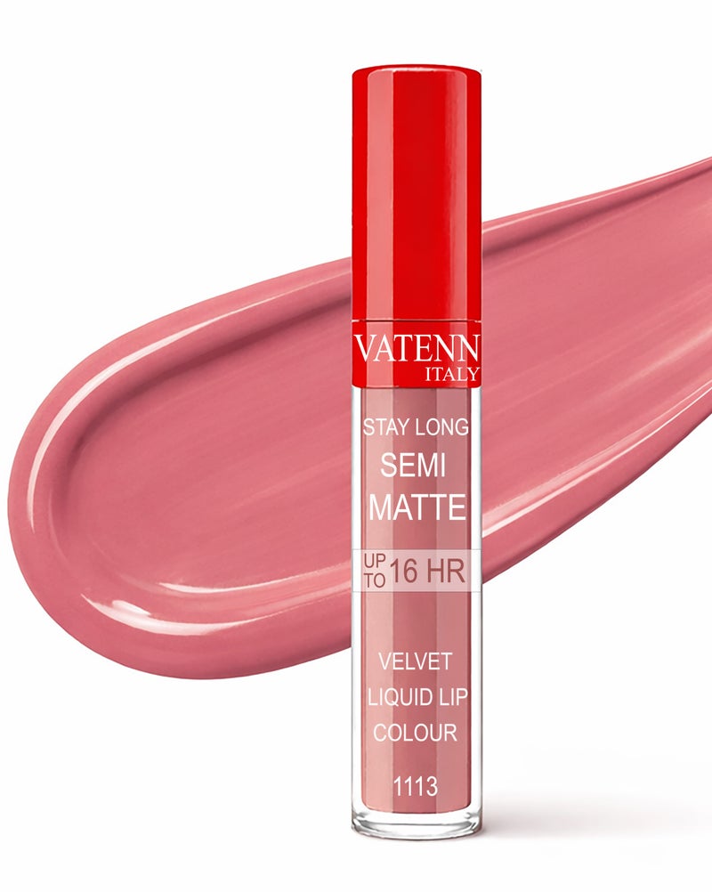 فاتن إيطاليا Stay Long Semi Matte Velvet Liquid lip color 1113 - Image 1